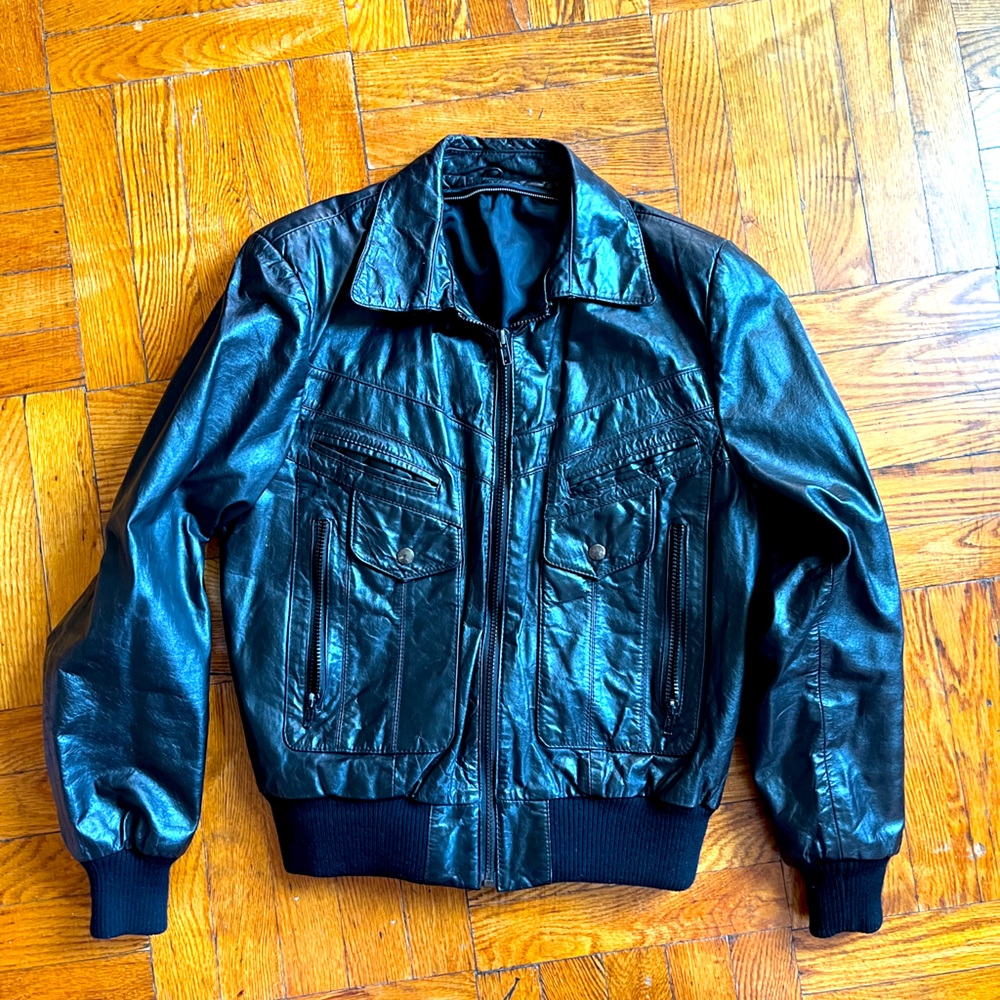 Vintage Berman’s Leather Jacket with removable lining.